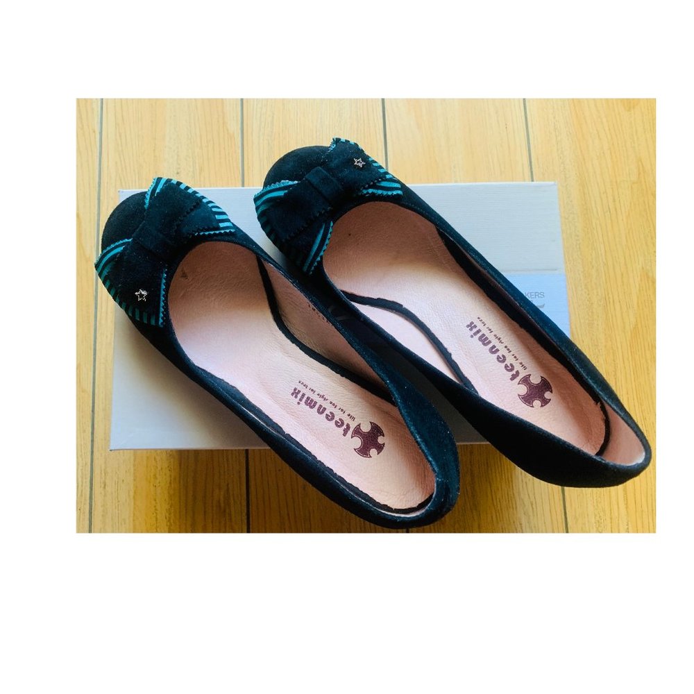 Women Bow low-heel pumps shoes